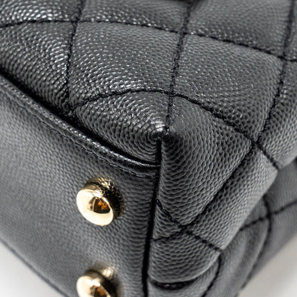 Chanel mini coco handle Caviar black L