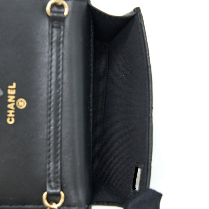 Chanel Mini Bag with Giant Pearl Chain Lambskin Black L