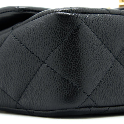 Chanel 23P Coco Love Flap Bag Caviar Black  (Microchip)