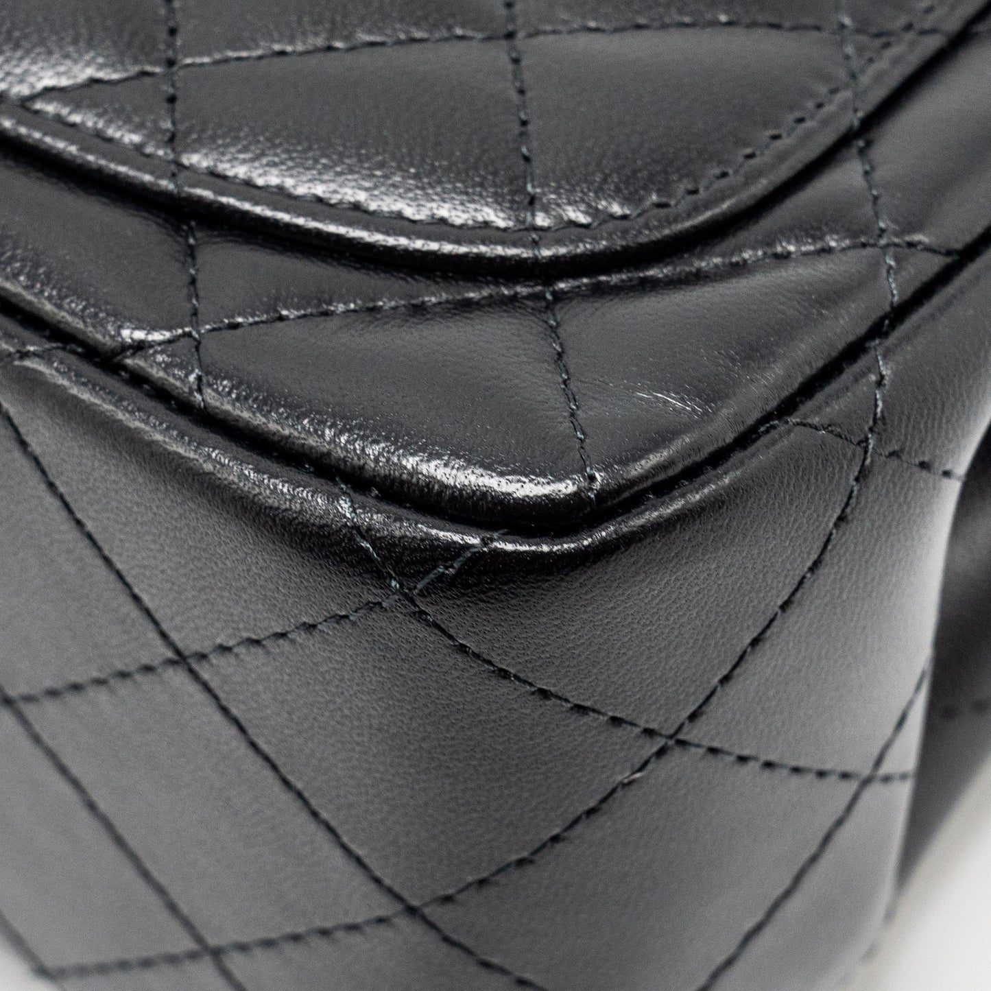 Chanel mini square flap bag lambskin black L (microchip)