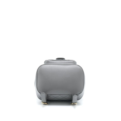 Chanel 22A Duma Backpack Lambskin Dark Grey L