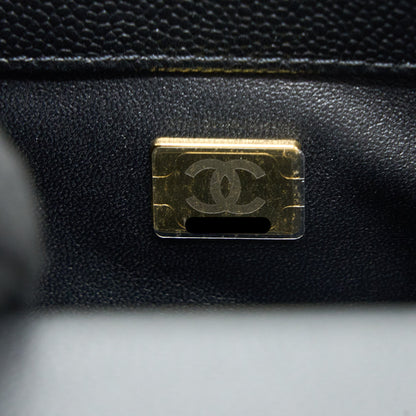 Chanel 23P Coco Love Flap Bag Caviar Black  (Microchip)
