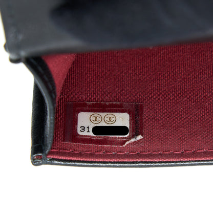 Chanel 19 Phone Pouch With Chain Lambskin Black Multicolour Hardware