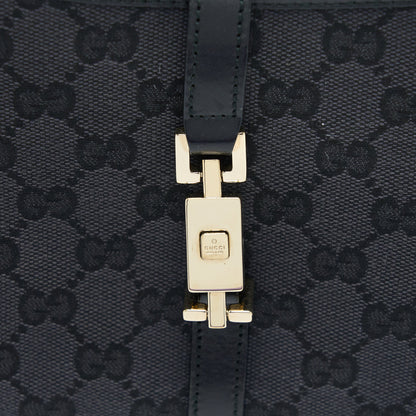 Gucci Vintage Jackie Bag GG Printed Canvas Black