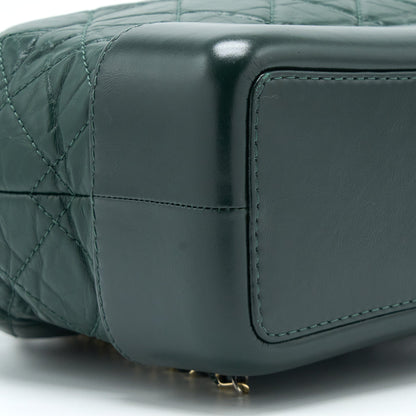 Chanel Small Gabrielle Backpack Calfskin Dark Green Multicolour Hardware