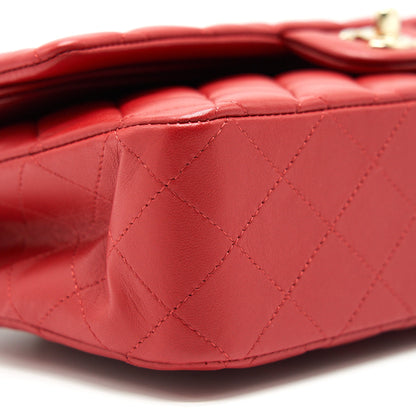 Chanel Medium Classic Double Flap Bag Red L serial29