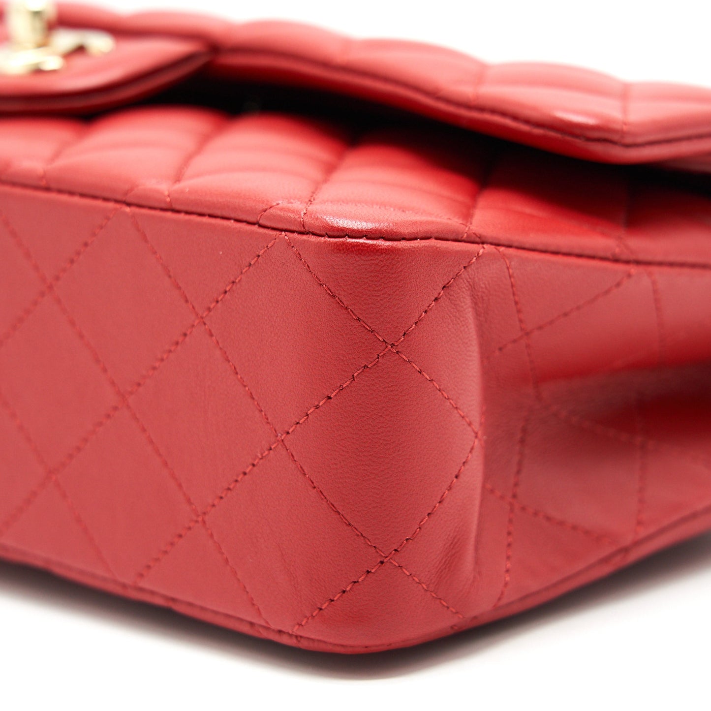 Chanel Medium Classic Double Flap Bag Red L serial29