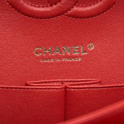 Chanel Medium Classic Double Flap Bag Red L serial29