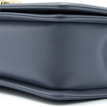 Chanel Medium Boy Bag Chevron Calfskin Grey L