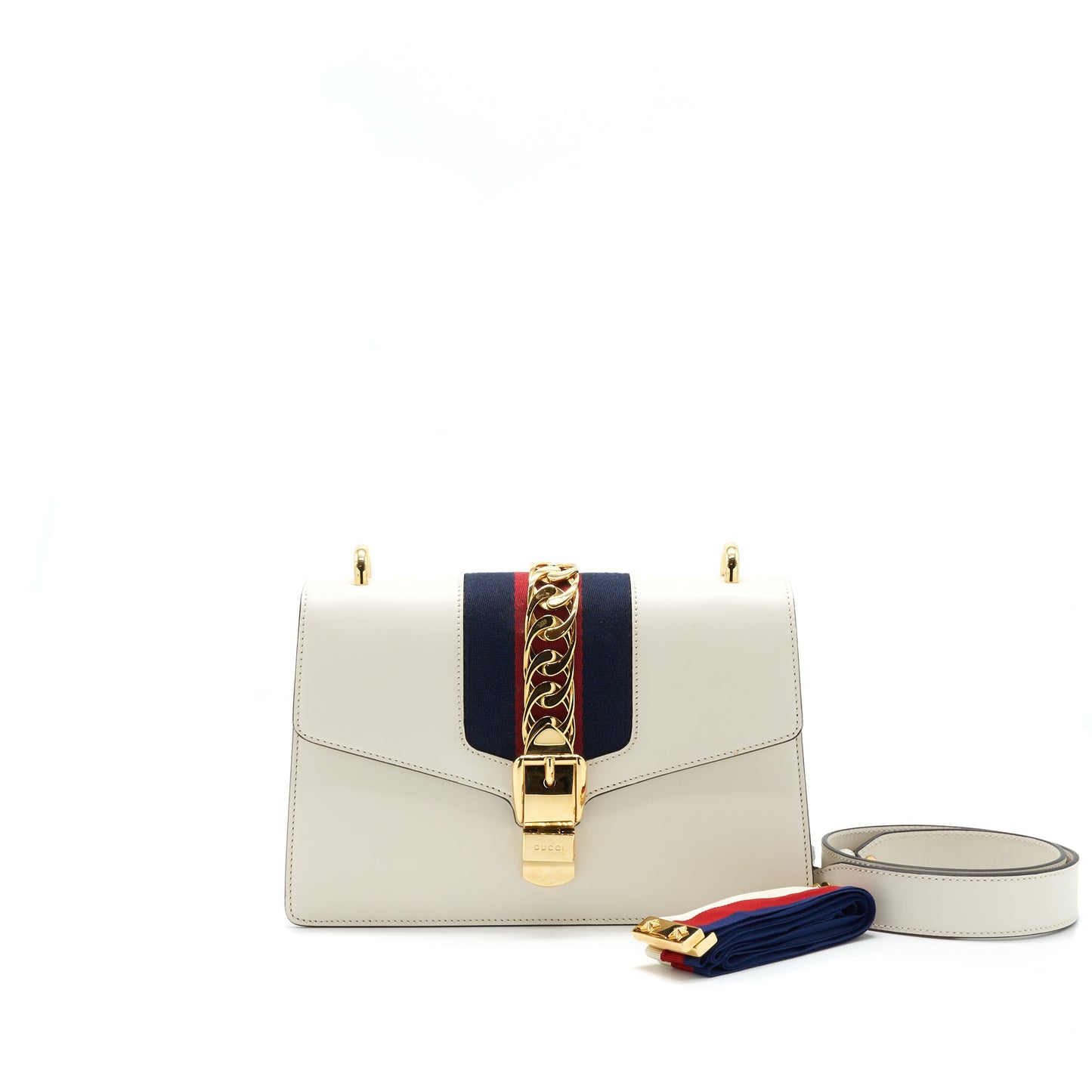 GUCCI SMALL SYLVIE BAG IN WHITE
