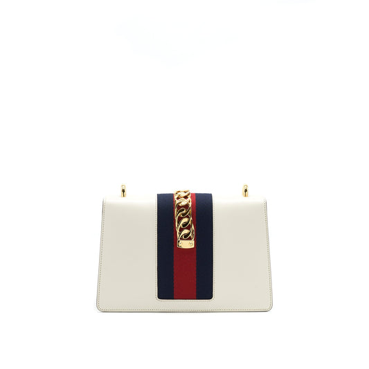GUCCI SMALL SYLVIE BAG IN WHITE