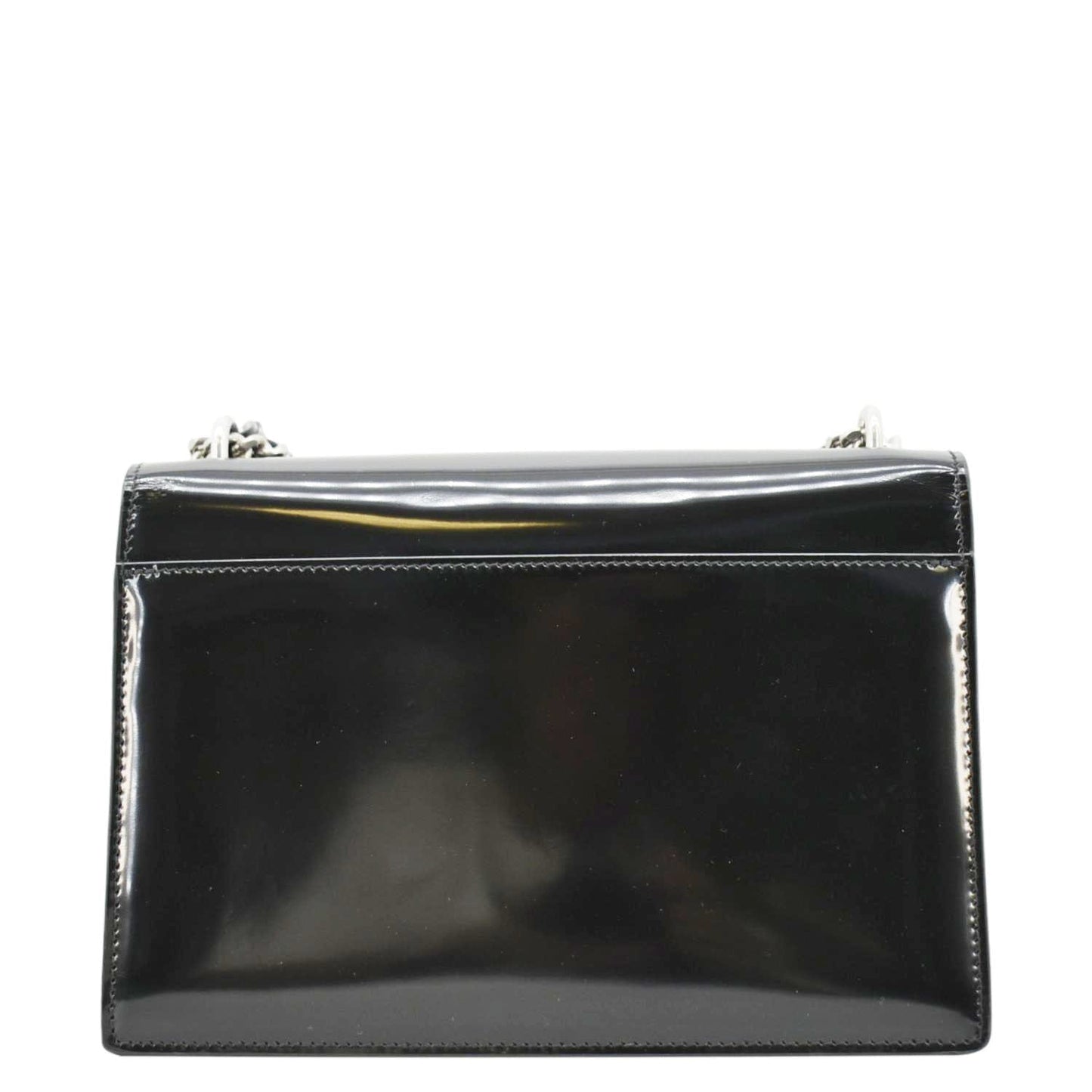 YVES SAINT LAURENT Monogram Sunset Medium Leather Shoulder Bag Black