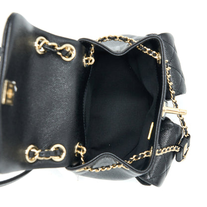 Chanel 23P Mini Triple Pack Backpack Caviar Black L (Microchip)