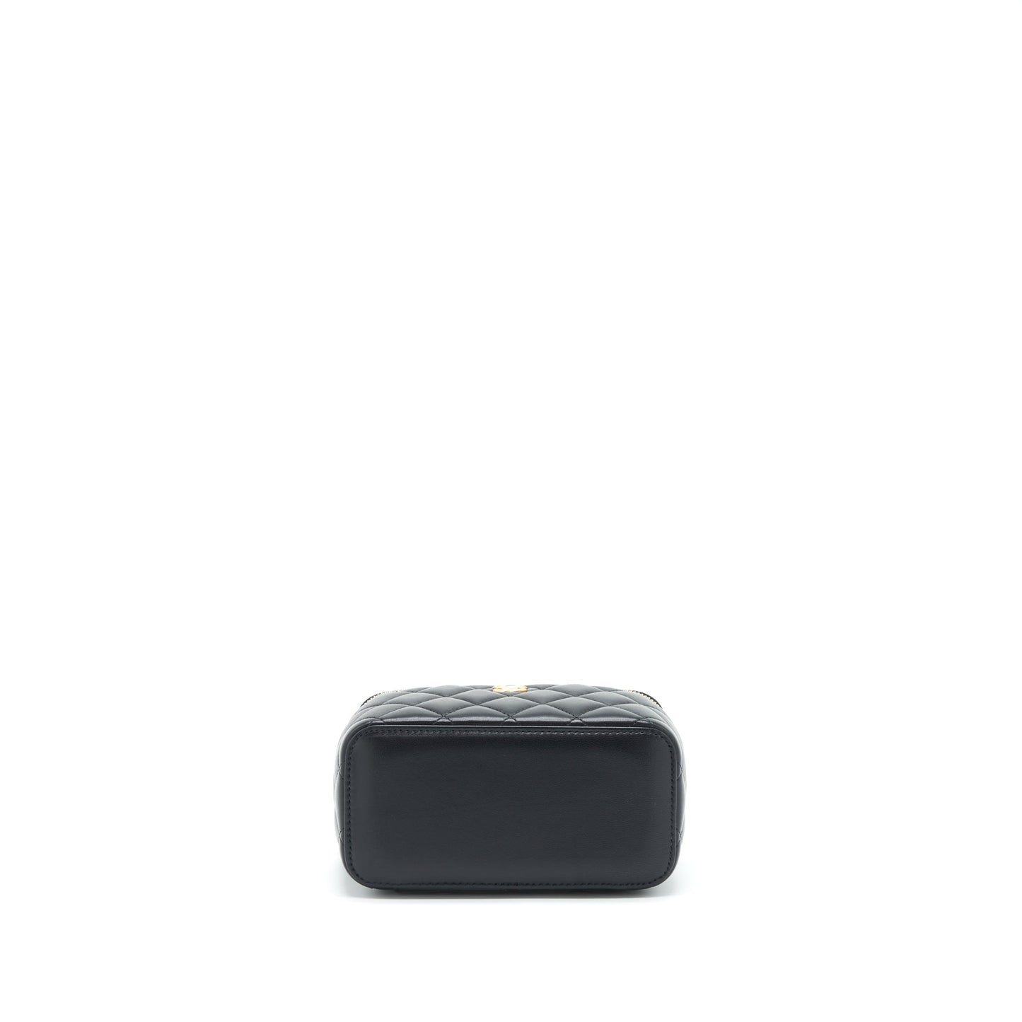 Chanel 22S Pearl Crush Long Vanity With Chain Lambskin Black