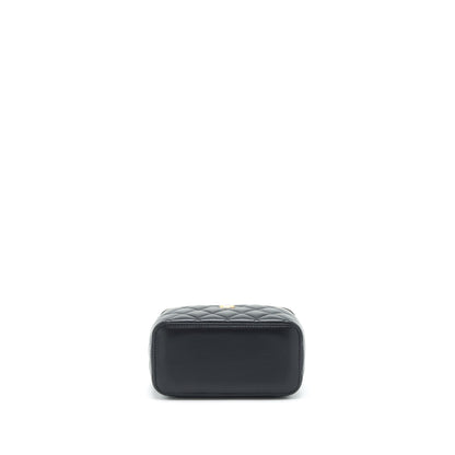 Chanel 22S Pearl Crush Long Vanity With Chain Lambskin Black