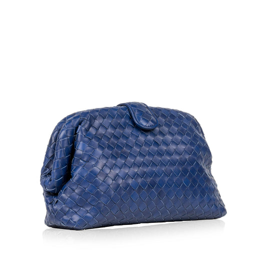Bottega Veneta Blue Lauren Clutch