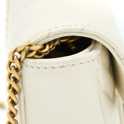 Gucci GG Marmont Super Mini Bag Matelass� White Brushed