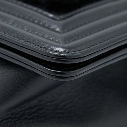 Chanel Medium Boy Bag Goathair/Calfskin Black