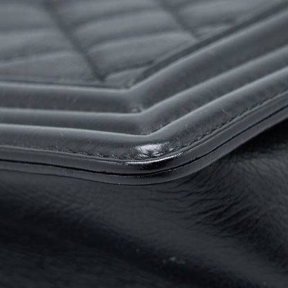 Chanel Medium Boy Bag Goathair/Calfskin Black