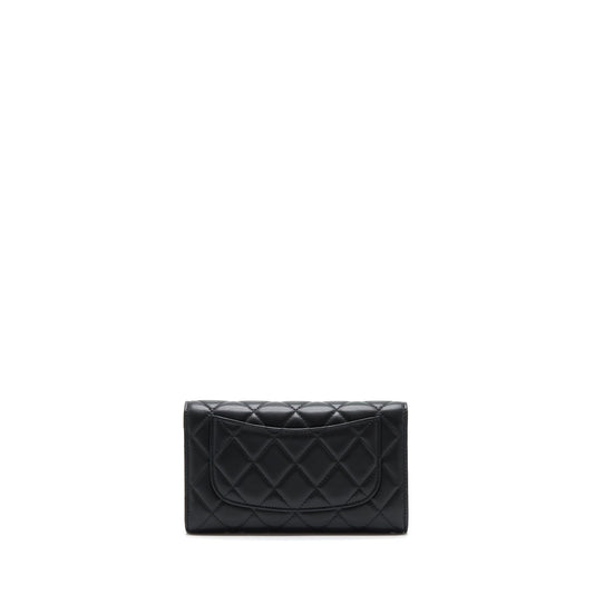 Chanel Classic Long Wallet Lambskin Black