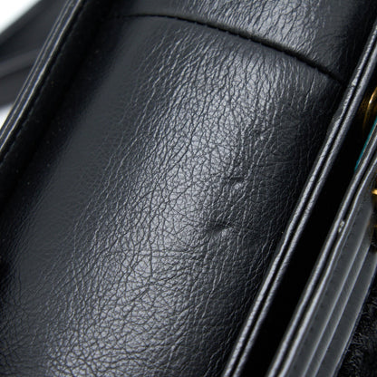 Chanel Medium Boy Bag Goathair/Calfskin Black