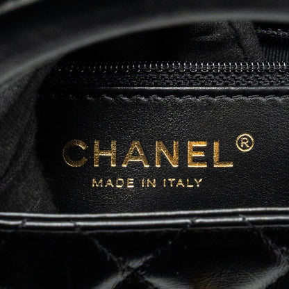 Chanel 24a Mini Shopping Tote/ Mini Kelly Calfskin Black  (microchip)