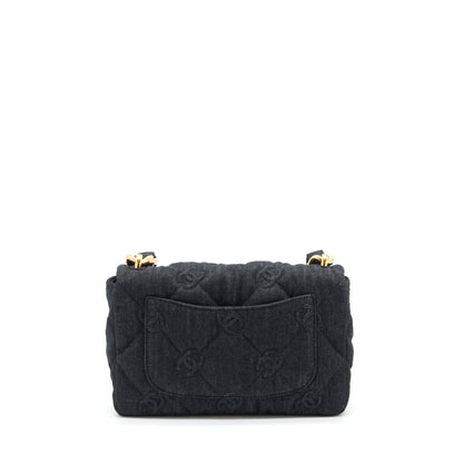 Chanel 22s Small Denim CC Logo Shoulder Bag