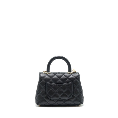 Chanel Mini Coco Handle 20cm Caviar Black L