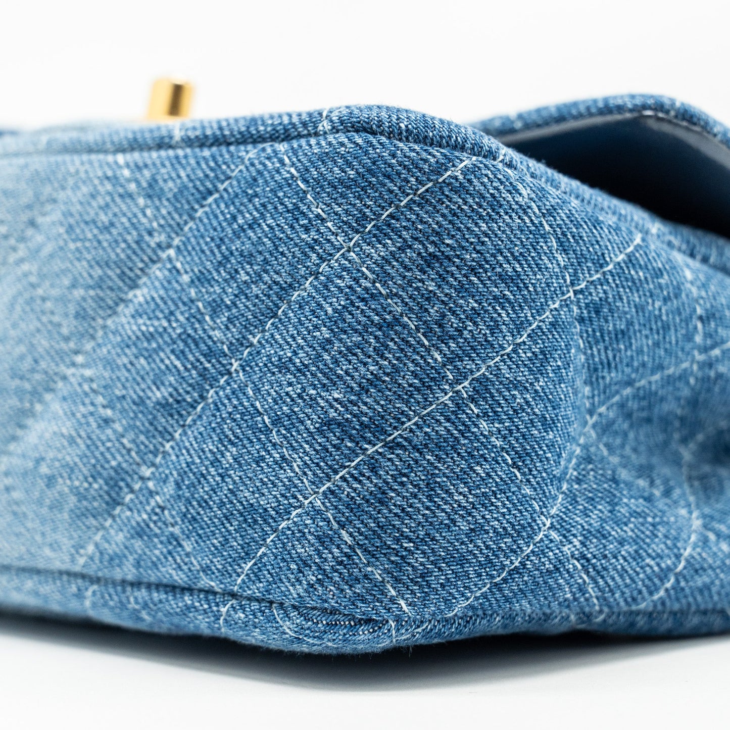 CHANEL 24S Mini Rectangular Flap Bag Denim Blue  (Microchip)