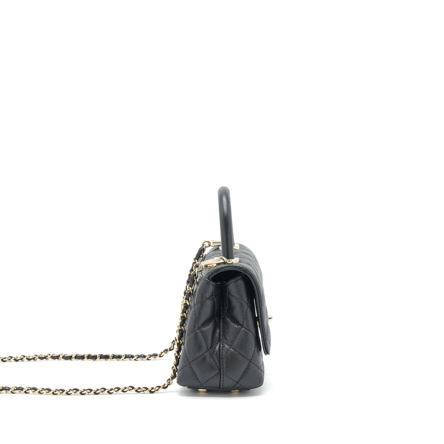 Chanel Mini Coco Handle 20cm Caviar Black L