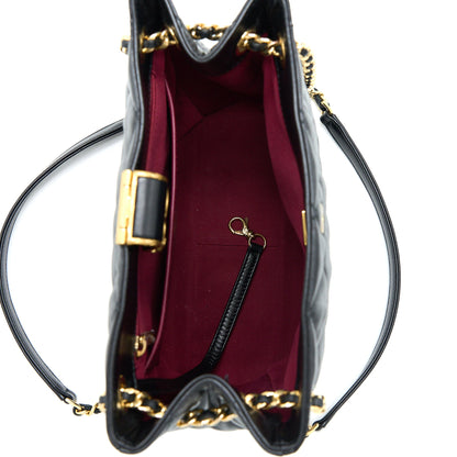 Chanel Seasonal Tote Bag Lambskin Black Brushed (Microchip)