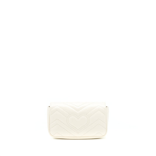 Gucci GG marmont super mini Bag White