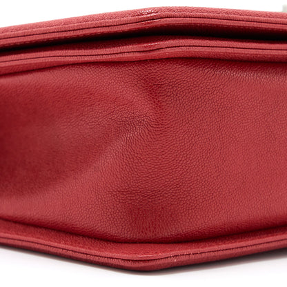 Chanel Medium Boy Bag Grained Calfskin Red
