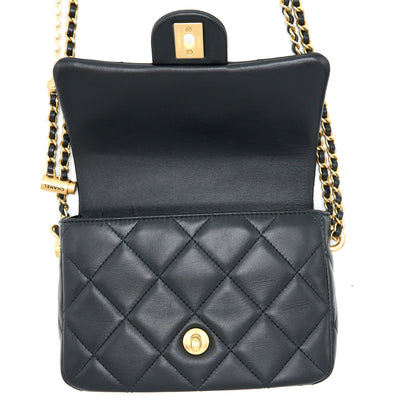 Chanel My Perfect Mini Flap Bag Black  (Microchip)