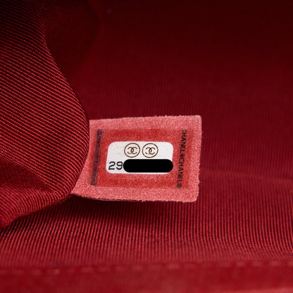 Chanel Medium Boy Bag Grained Calfskin Red