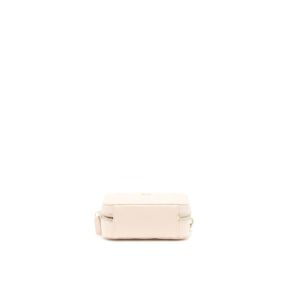 Chanel Pearl Crush Mini camera case with chain Lambskin light beige