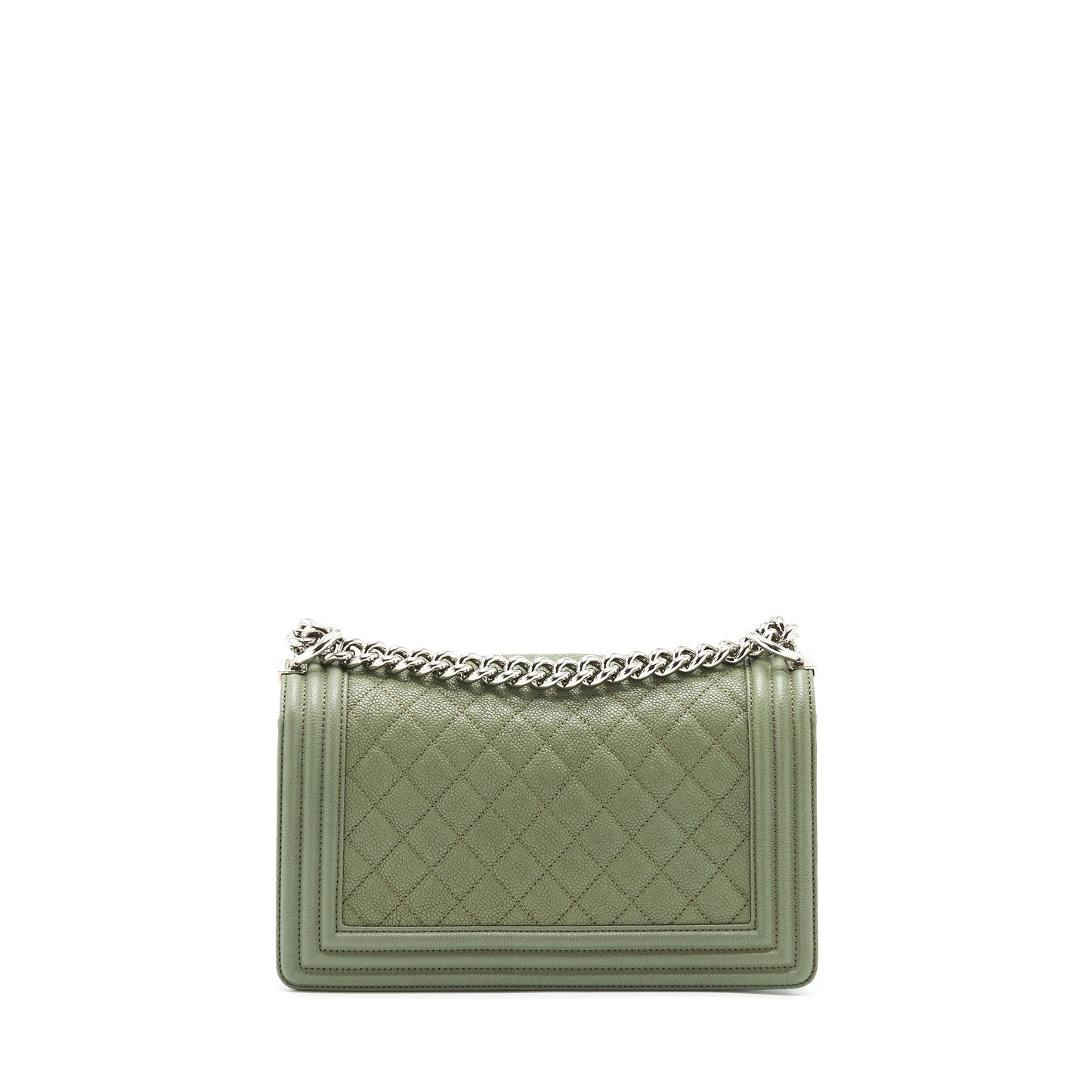 Chanel Medium Boy Bag Caviar Light Green L