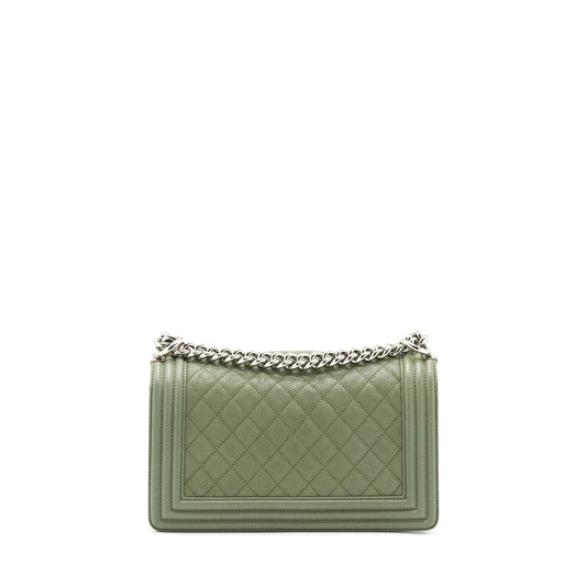Chanel Medium Boy Bag Caviar Light Green L