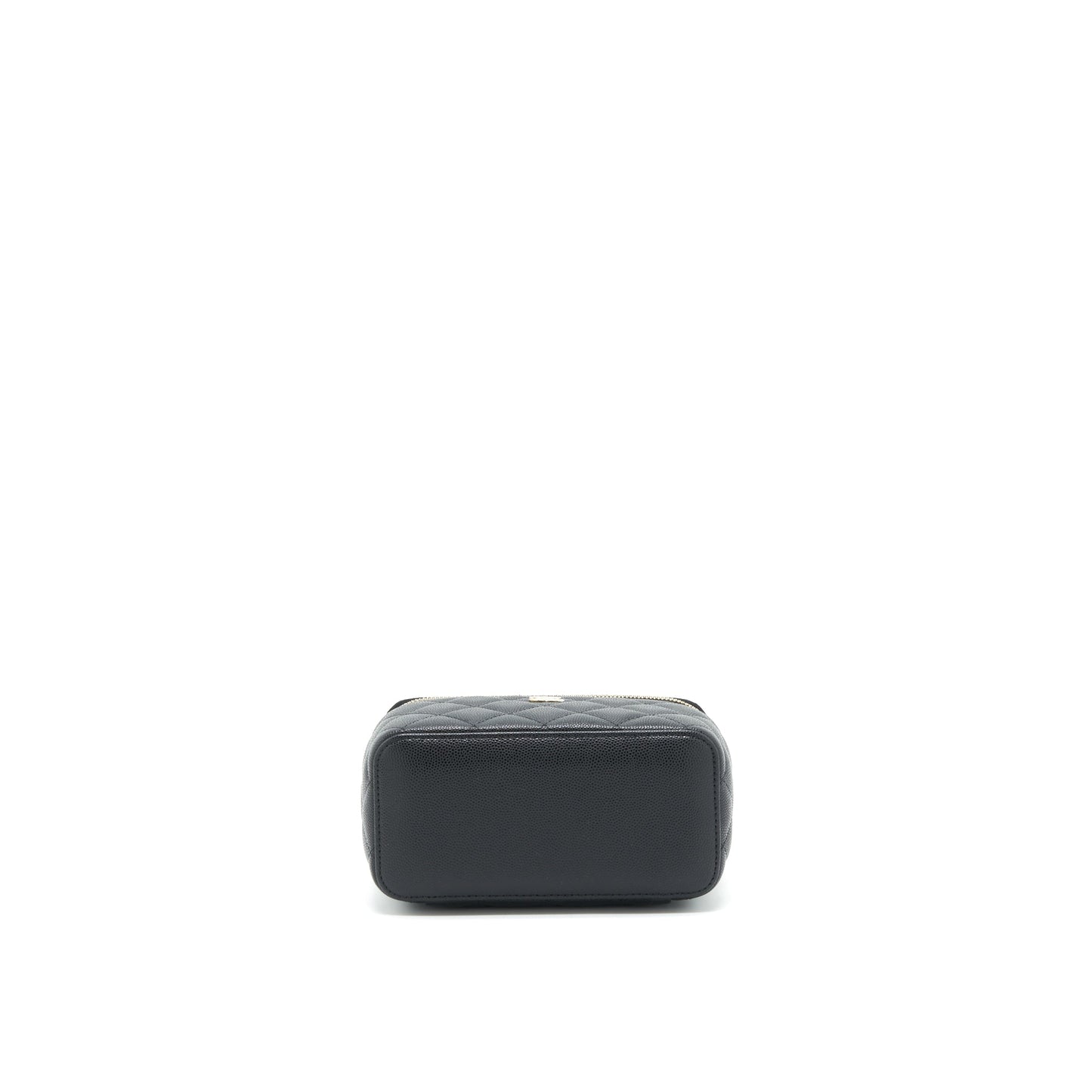 Chanel Caviar Long Vanity case with chain Caviar black L