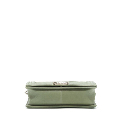 Chanel Medium Boy Bag Caviar Light Green L