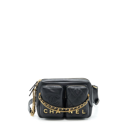 Chanel 22C Camera Bag Calfskin Black (Microchip)