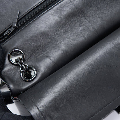 Chanel 2.55 Reissue Small Double Flap Bag Chevron Aged Calfskin Black with Black Hardware