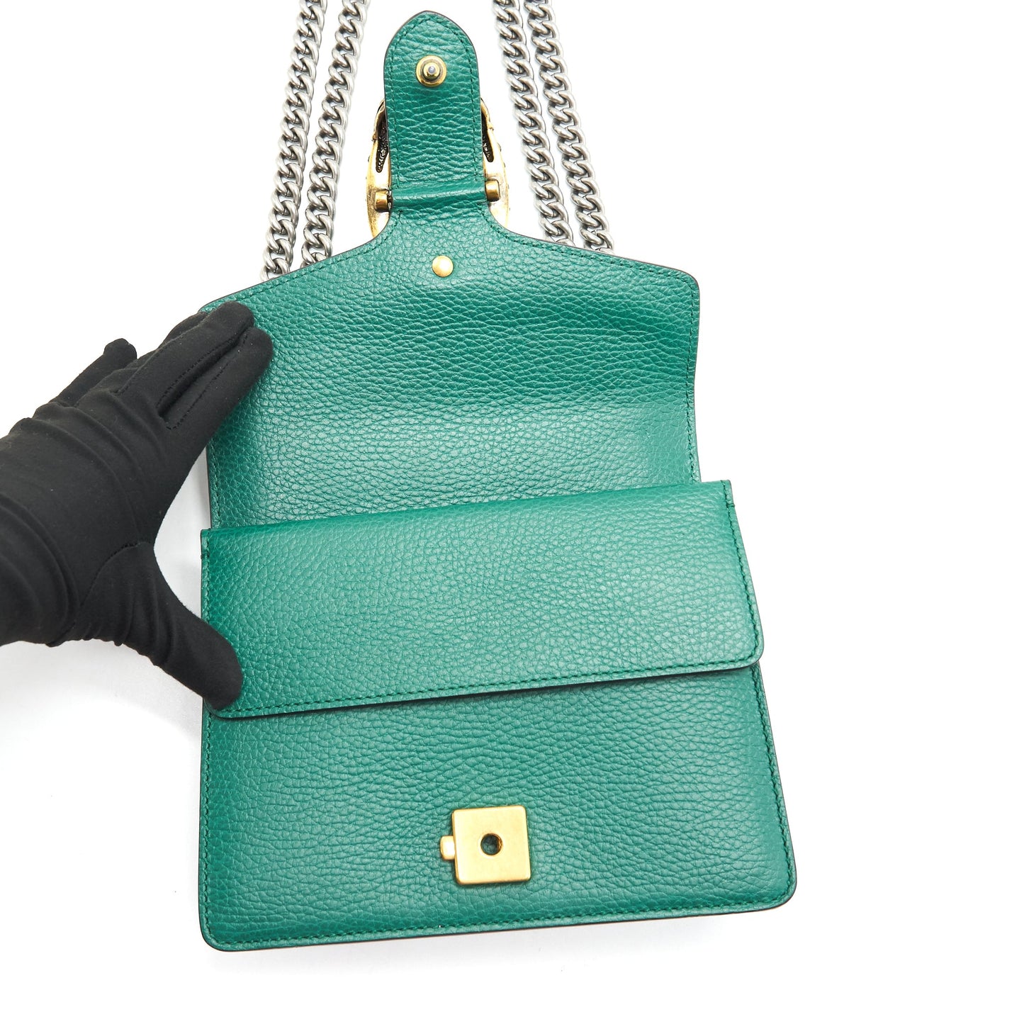 GUCCI DIONYSUS MINI LEATHER BAG GREEN