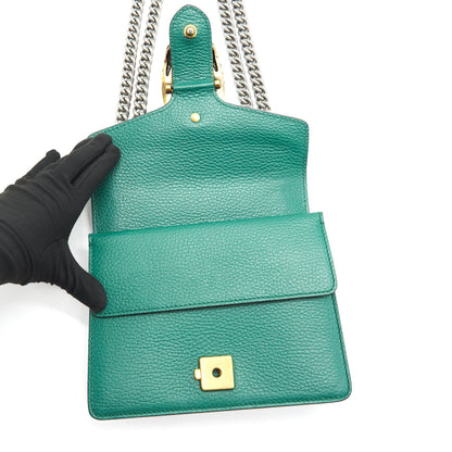 GUCCI DIONYSUS MINI LEATHER BAG GREEN