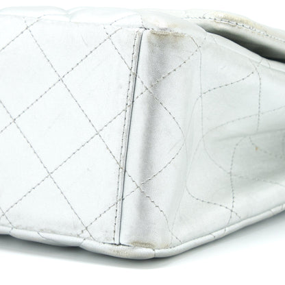 Chanel Maxi Classic Single Flap Bag Lambskin Silver