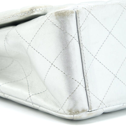 Chanel Maxi Classic Single Flap Bag Lambskin Silver