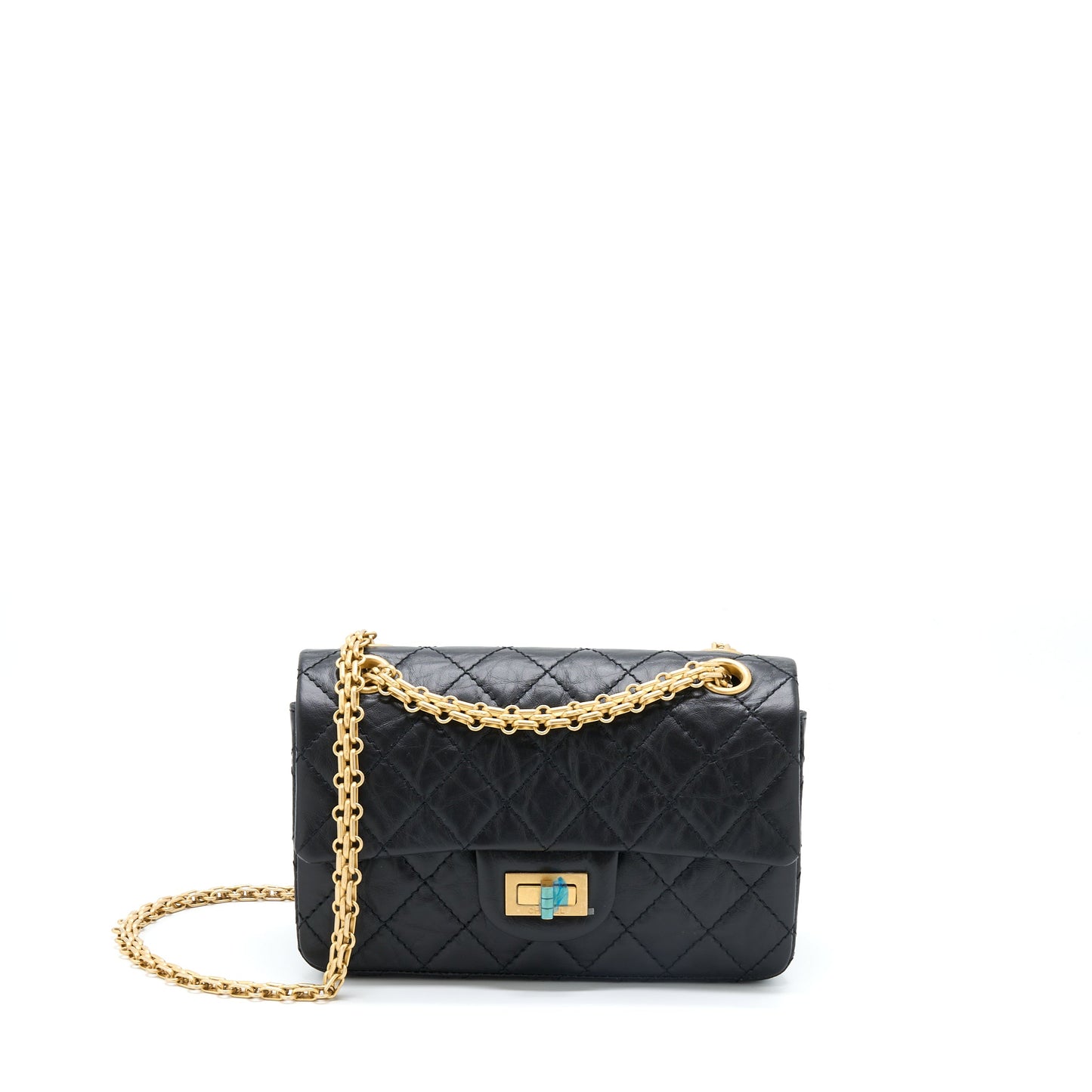 Chanel Mini 2.55 Reissue Flap Bag Aged Calfskin Black