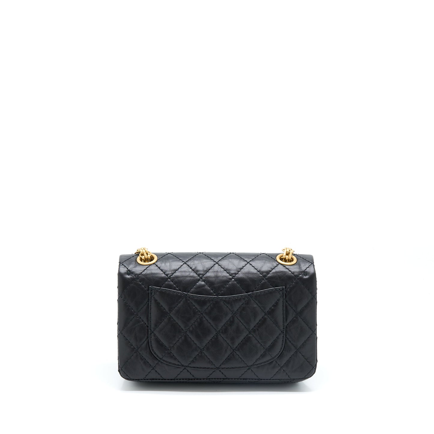 Chanel Mini 2.55 Reissue Flap Bag Aged Calfskin Black