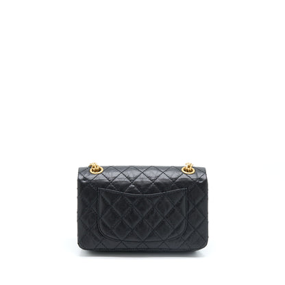 Chanel Mini 2.55 Reissue Flap Bag Aged Calfskin Black