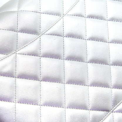 Chanel Maxi Classic Single Flap Bag Lambskin Silver